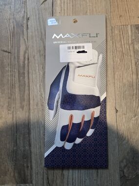 Women’s Maxfli White and Navy & coral Golf Glove left hand